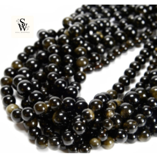 Natural Golden Obsidian String