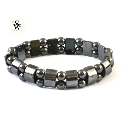 Double Layer Natural Hematite Bracelet