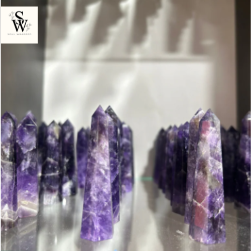 African Amethyst Crystal Tower Wand